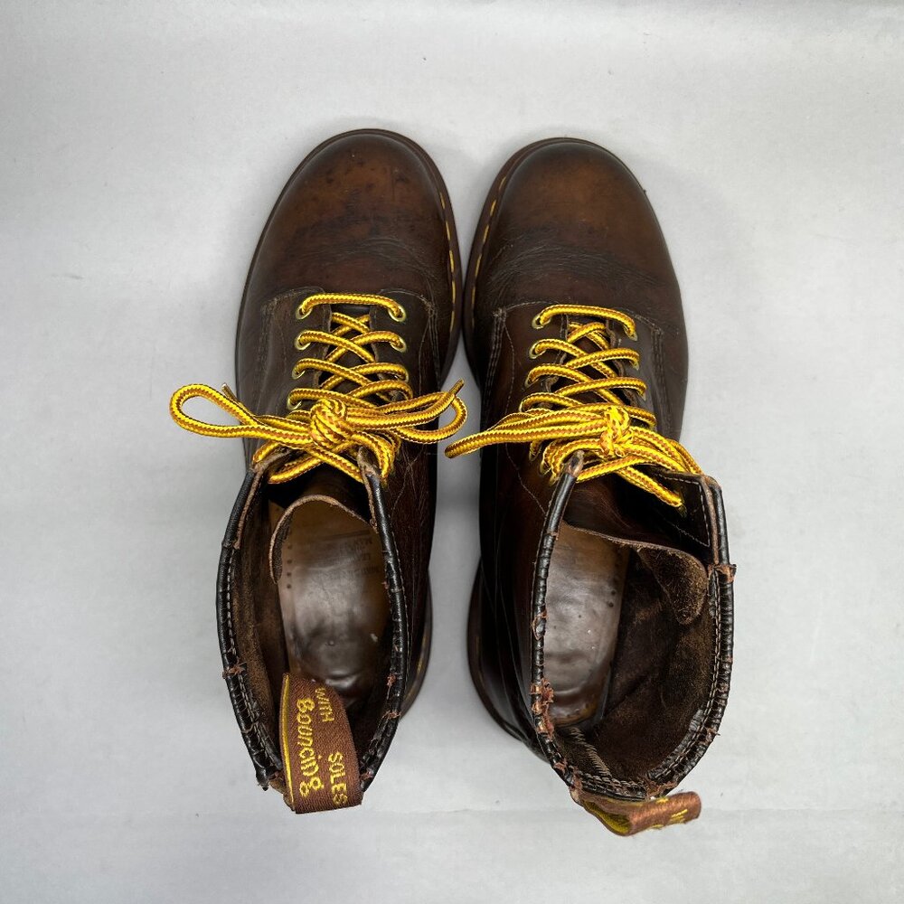Dr. Martens 1460 Ben Boots Men's Size 10 Brown Leather Made In England Lace Vtg - Picture 11 of 16